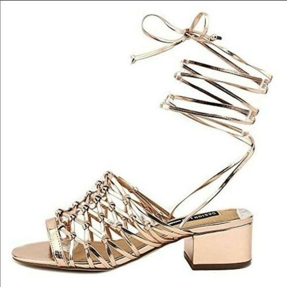 Design Lab Lord & Taylor Women's Metallic Strappy Heels